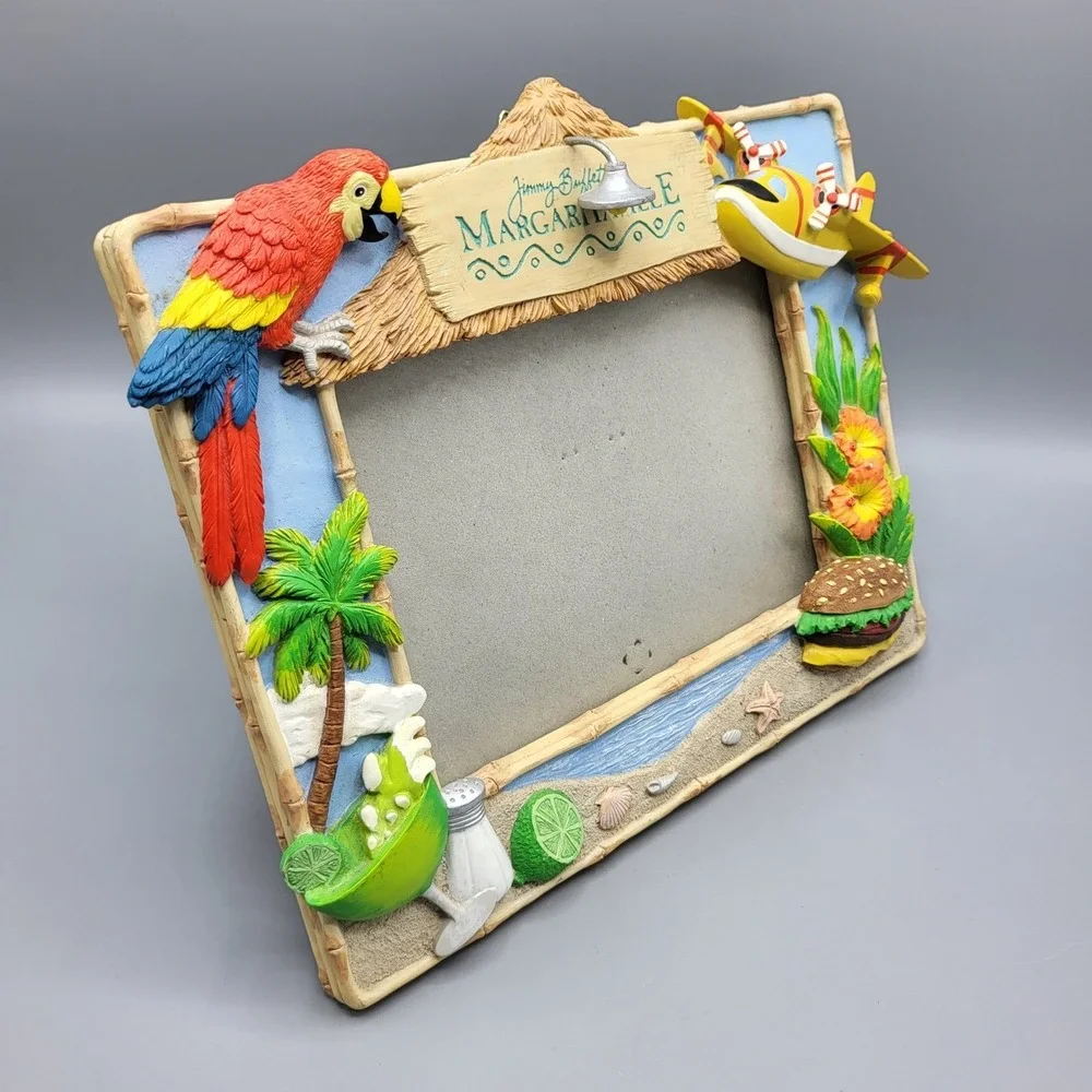 Jimmy Buffett Margaritaville Picture Frame 3D Summer Tropical Resin Multi